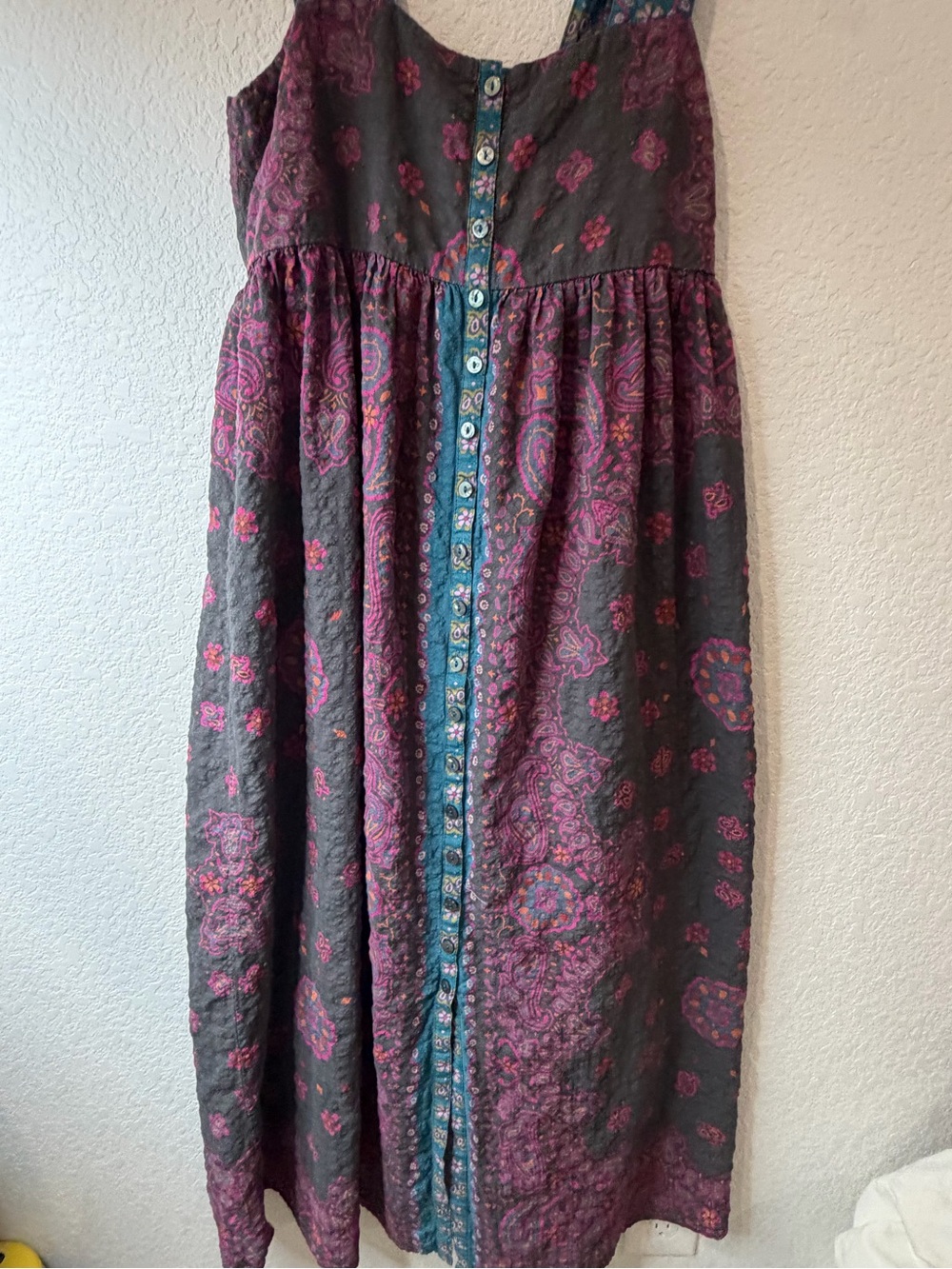Natural Life Lucy Floral Maxi Dress Boho Brimfield Bandana Charcoal Small - Picture 9 of 10